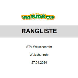 Rangliste UBS Kids Cup 2024